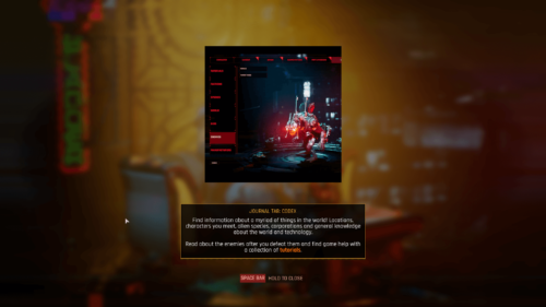 Tutorial screenshot of The Ascent video game interface.