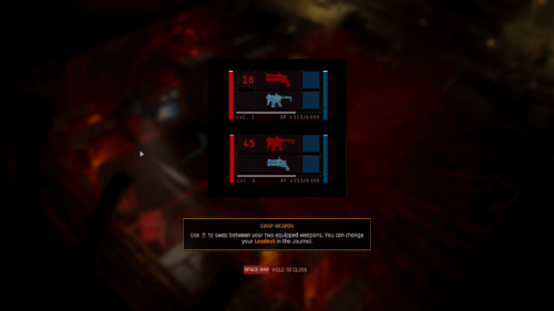 Tutorial screenshot of The Ascent video game interface.