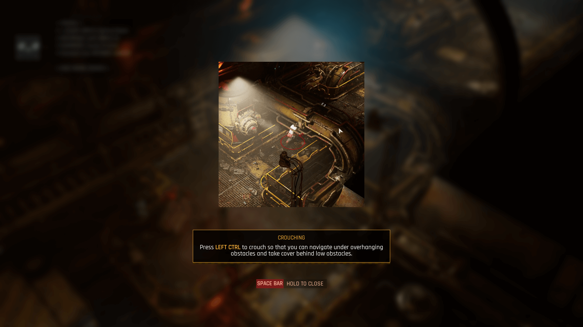 Tutorial screenshot of The Ascent video game interface.