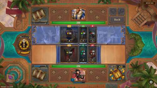 HUD screenshot of The Bazaar video game interface.