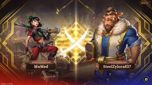 Loading screenshot of The Bazaar video game interface.
