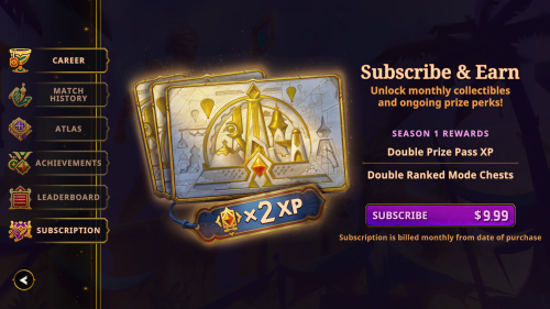 Profile screenshot of The Bazaar video game interface.