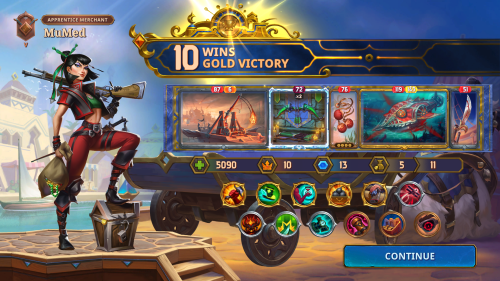 Result Screen screenshot of The Bazaar video game interface.