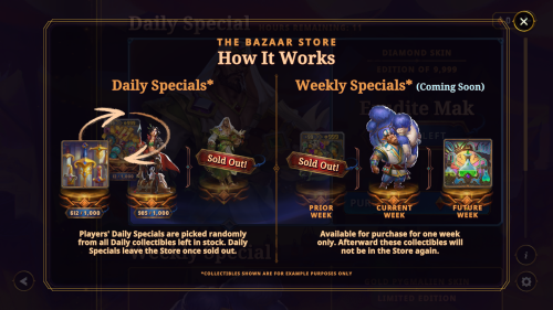 Store screenshot of The Bazaar video game interface.