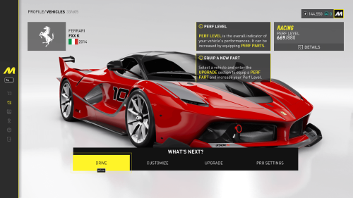 Customization screenshot of The Crew Motorfest video game interface.