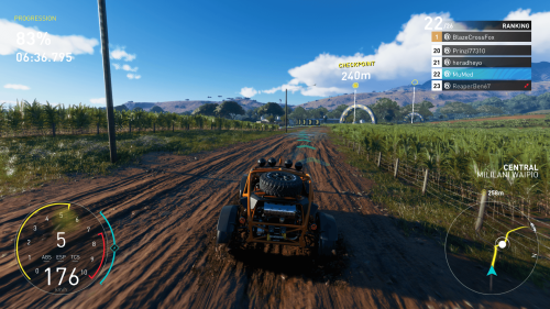 HUD screenshot of The Crew Motorfest video game interface.