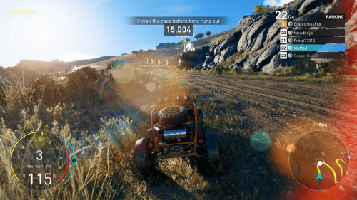 HUD screenshot of The Crew Motorfest video game interface.