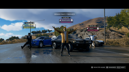 Race Complete screenshot of The Crew Motorfest video game interface.