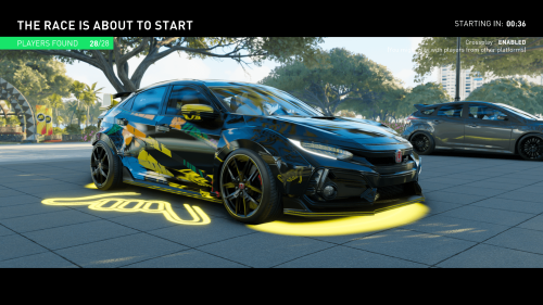Race Prescreen screenshot of The Crew Motorfest video game interface.