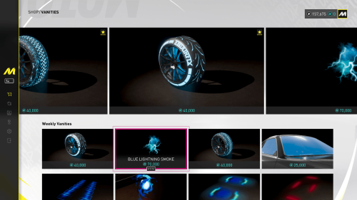 Vanities screenshot of The Crew Motorfest video game interface.