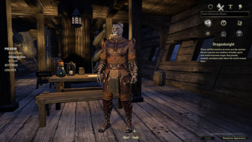Select class screenshot of The Elder Scrolls Online video game interface.