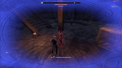 Tutorial screenshot of The Elder Scrolls Online video game interface.