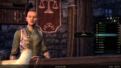 Vendor screenshot of The Elder Scrolls Online video game interface.