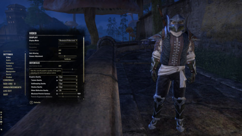 Video screenshot of The Elder Scrolls Online video game interface.