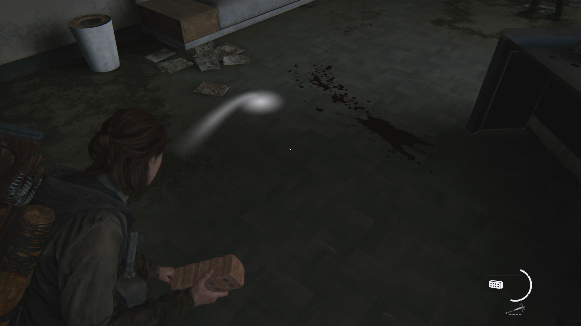 Throwables screenshot of The Last of Us Part II video game interface.