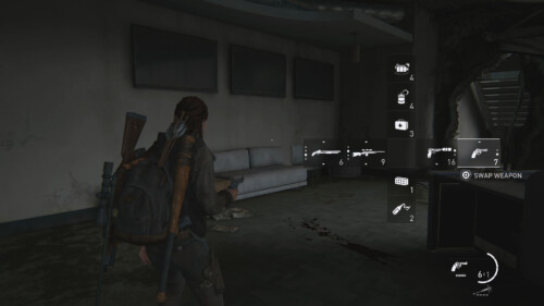 Weapon Switcher screenshot of The Last of Us Part II video game interface.