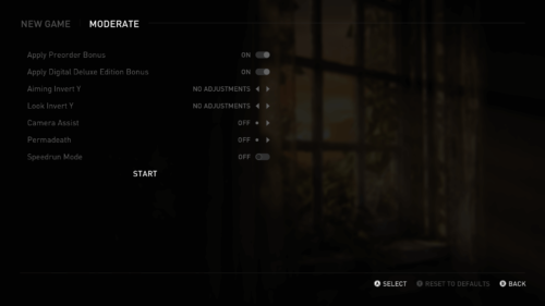 Difficulty Selection screenshot of The Last of Us video game interface.