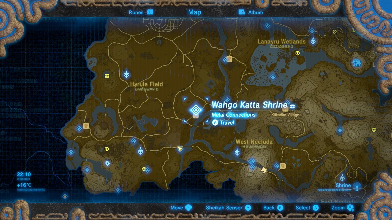 The Legend Of Zelda Breath Of The Wild Map 