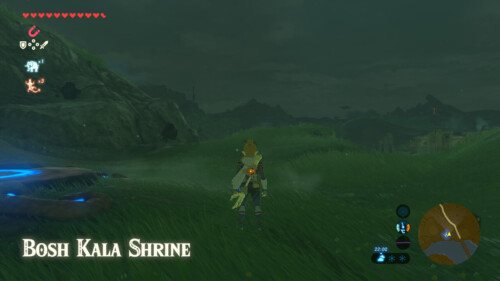 New zone screenshot of The Legend of Zelda: Breath of the Wild video game interface.