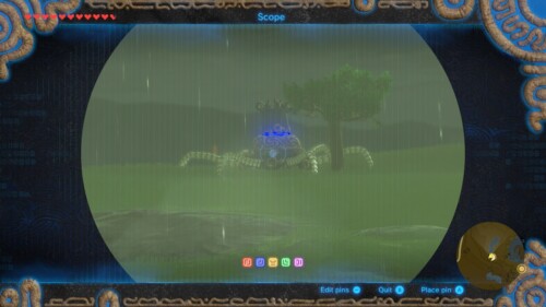 Scope screenshot of The Legend of Zelda: Breath of the Wild video game interface.