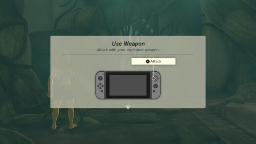 Tutorial screenshot of The Legend of Zelda: Tears of the Kingdom video game interface.