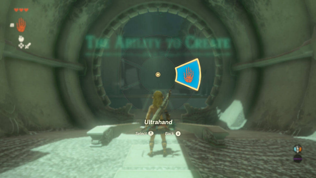 Skills screenshot of The Legend of Zelda: Tears of the Kingdom video game interface.