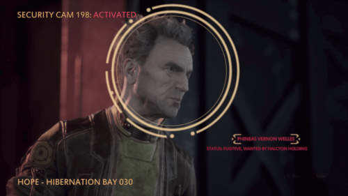 HUD screenshot of The Outer Worlds video game interface.