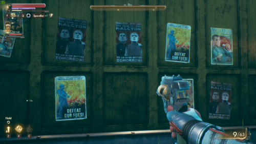 HUD screenshot of The Outer Worlds video game interface.