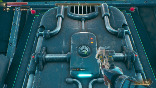 Interact screenshot of The Outer Worlds video game interface.