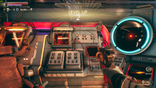 Level Up screenshot of The Outer Worlds video game interface.
