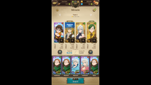 Versus screenshot of The Seven Deadly Sins: Grand Cross video game interface.