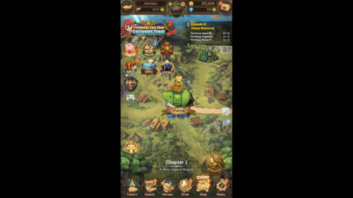World map screenshot of The Seven Deadly Sins: Grand Cross video game interface.