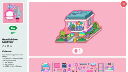 Shop - Item Detail screenshot of Toca Life World video game interface.