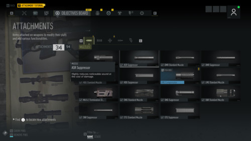 Attachments screenshot of Tom Clancy’s Ghost Recon: Breakpoint video game interface.