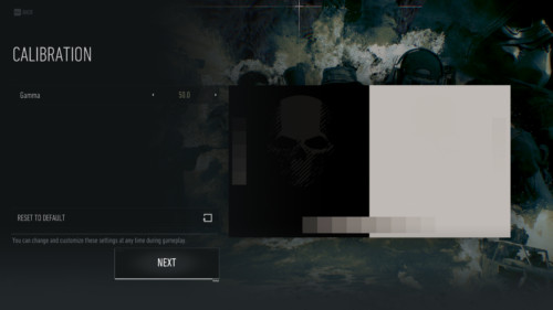 Calibration screenshot of Tom Clancy’s Ghost Recon: Breakpoint video game interface.