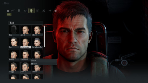 Hair screenshot of Tom Clancy’s Ghost Recon: Breakpoint video game interface.