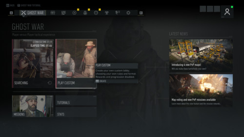 Main menu screenshot of Tom Clancy’s Ghost Recon: Breakpoint video game interface.