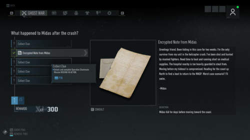 Midas crash screenshot of Tom Clancy’s Ghost Recon: Breakpoint video game interface.