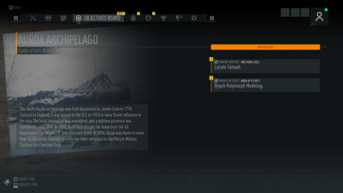 Side missions screenshot of Tom Clancy’s Ghost Recon: Breakpoint video game interface.