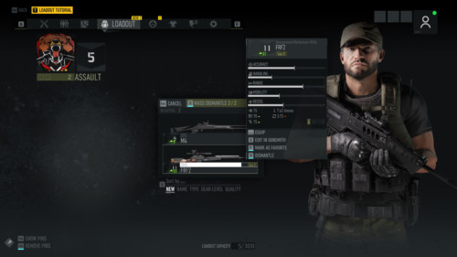Weapons screenshot of Tom Clancy’s Ghost Recon: Breakpoint video game interface.