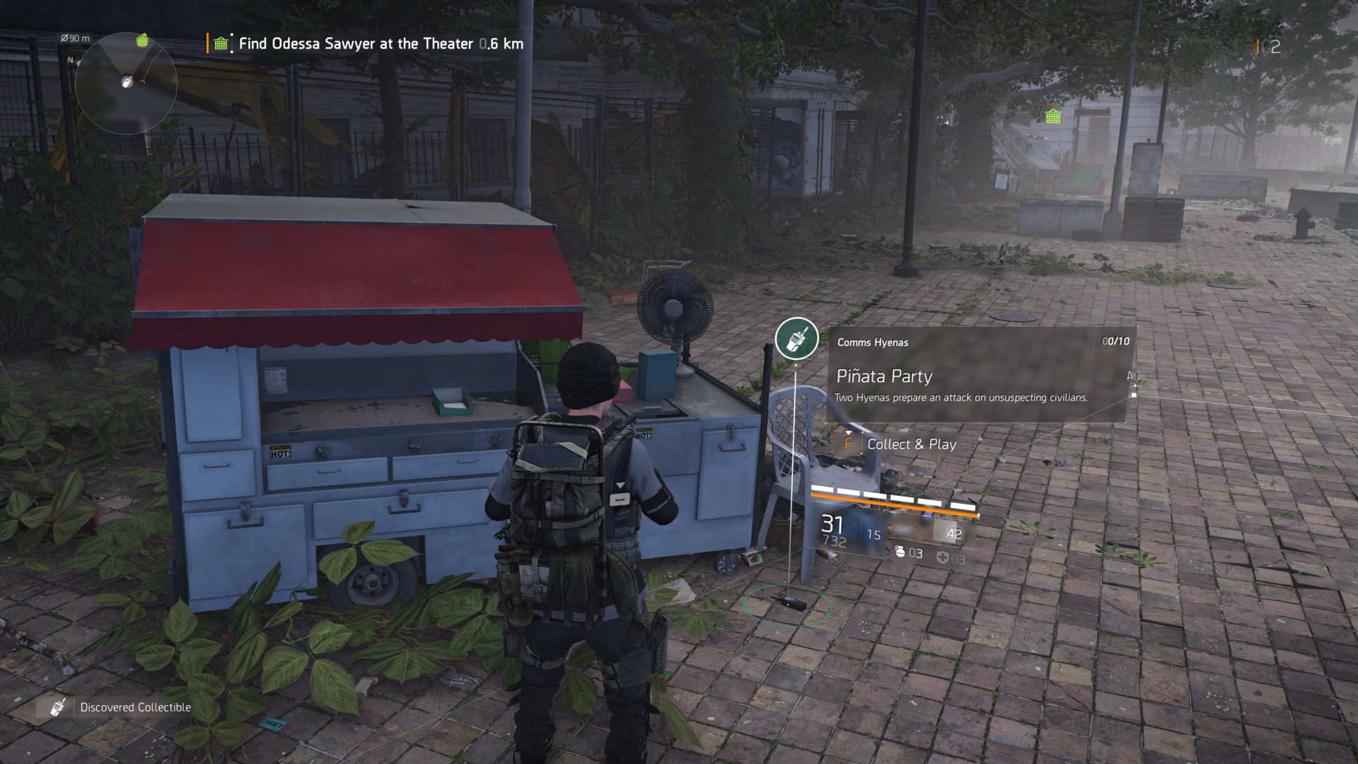 Collect and play screenshot of Tom Clancy’s The Division 2 video game interface.
