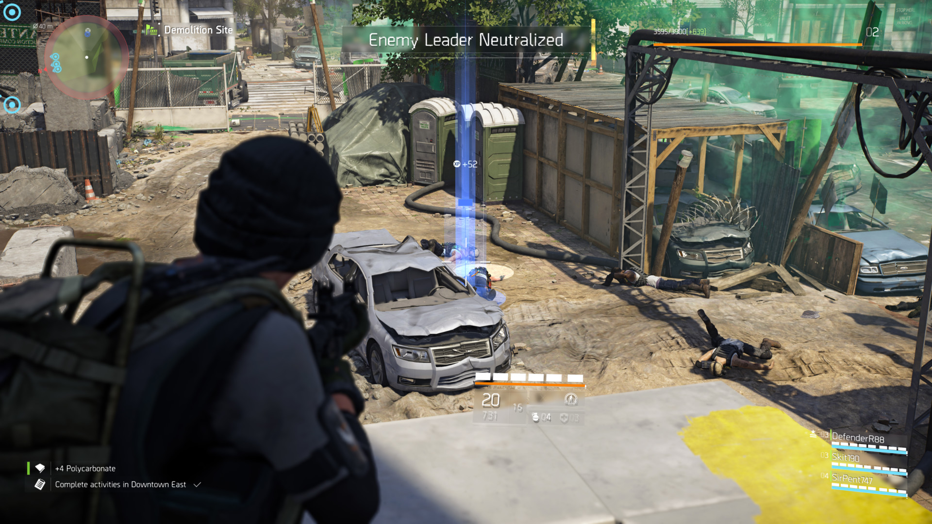 Enemy leader neutralized screenshot of Tom Clancy’s The Division 2 video game interface.