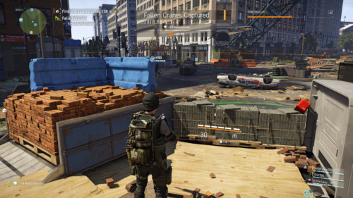 Fallen cranes captured screenshot of Tom Clancy’s The Division 2 video game interface.