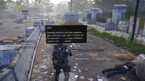 Help screenshot of Tom Clancy’s The Division 2 video game interface.