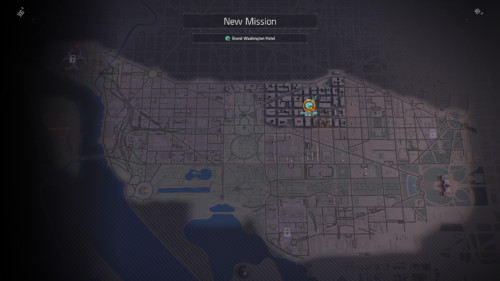 Map screenshot of Tom Clancy’s The Division 2 video game interface.
