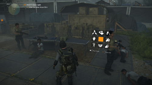 Play emote screenshot of Tom Clancy’s The Division 2 video game interface.