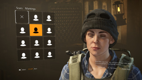 Scars screenshot of Tom Clancy’s The Division 2 video game interface.