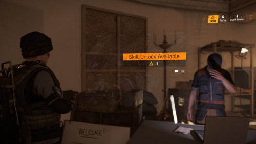 Skill unlock available screenshot of Tom Clancy’s The Division 2 video game interface.