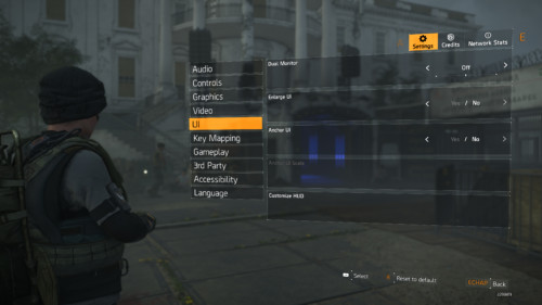 UI screenshot of Tom Clancy’s The Division 2 video game interface.