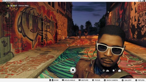 Photo Mode screenshot of Watch Dogs 2 video game interface.